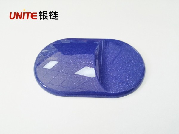 銀鏈類噴油效果長春花藍色ABS免噴涂塑料