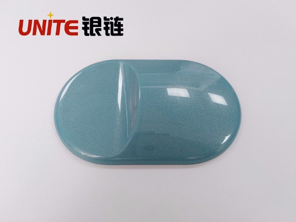 銀鏈藍綠色PC免噴涂合金材料美學塑料