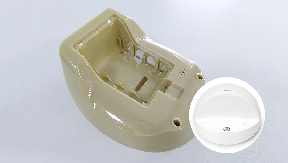 鵝黃色PC免噴涂合金塑料在血壓儀上的應用案例